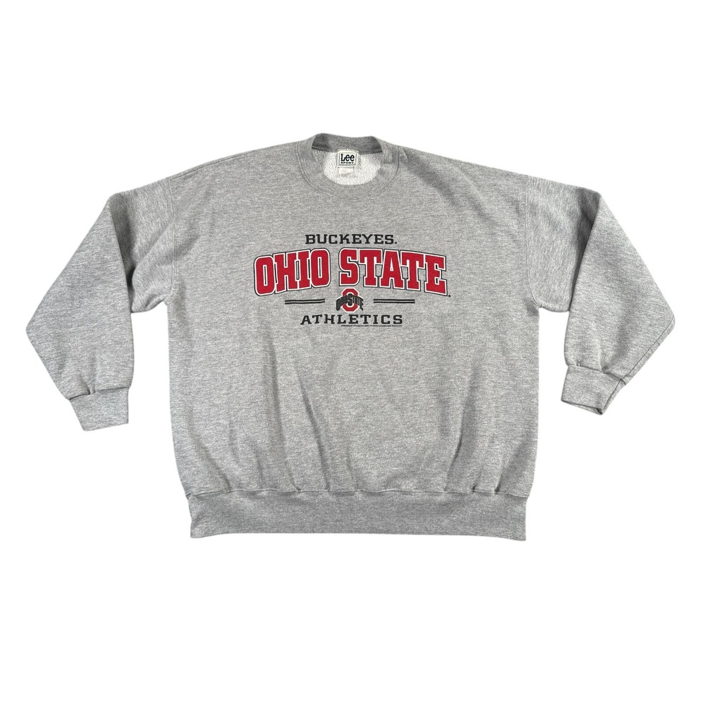 Vintage‎ Lee Sport Ohio State Buckeyes Sweatshirt Men's Size 2XL Gray Crewneck